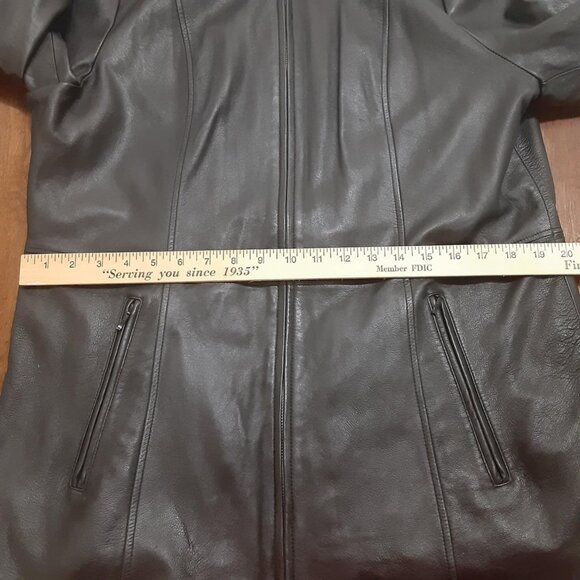 PELLE STUDIO WILSONS LEATHER WOMEN'S BLACK SOFT GENUINE LEATHER COAT Size XL - Picture 15 of 16